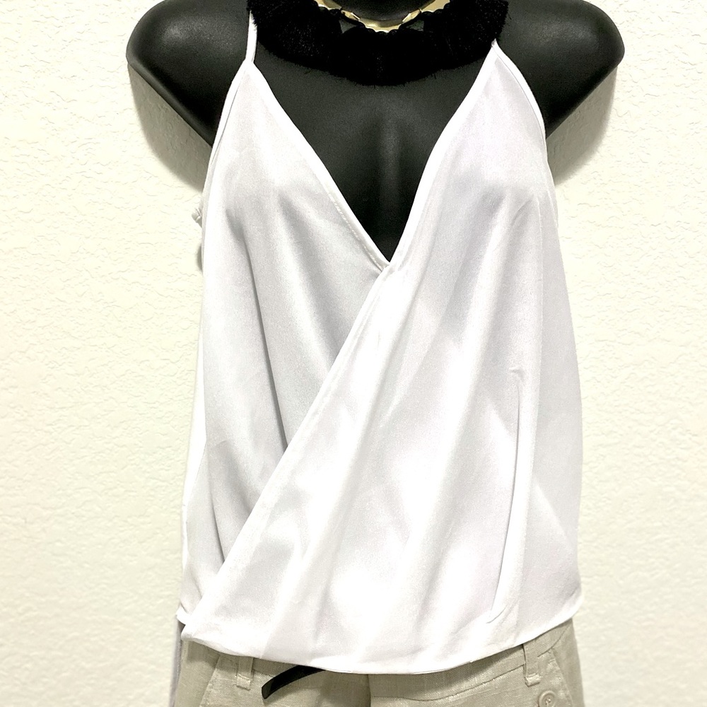 Bisou Bisou Women White layered tank style Blouse